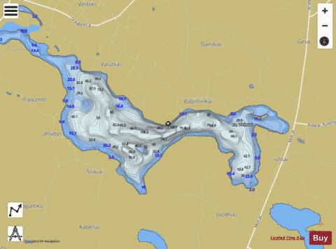 ez. Virintai depth contour Map - i-Boating App