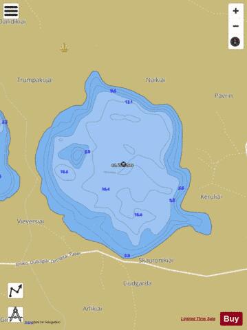 ez. Zvernas depth contour Map - i-Boating App