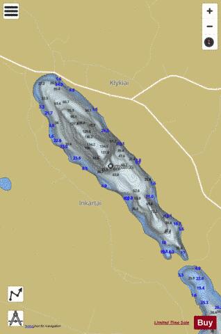 Klykiu ez. depth contour Map - i-Boating App