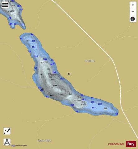 Politiskiu ez. depth contour Map - i-Boating App