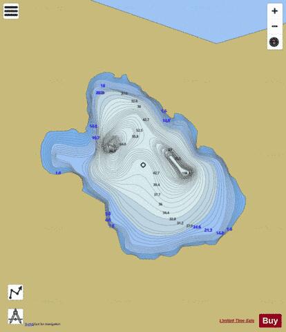 Lake Sarannoe depth contour Map - i-Boating App