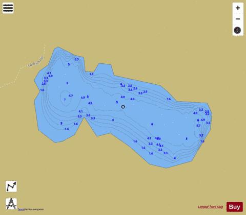 Cornish Loch depth contour Map - i-Boating App