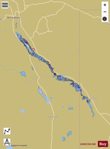 Loch Ken (River Dee) depth contour Map - i-Boating App