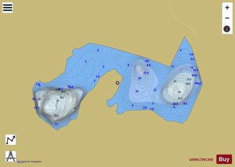 Loch Dungeon depth contour Map - i-Boating App