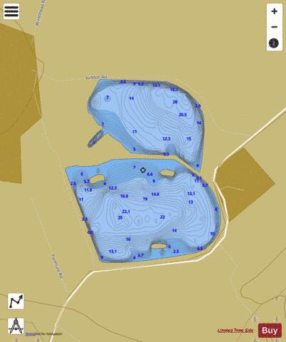 Monikie Reservoirs (Monikie Basin) depth contour Map - i-Boating App