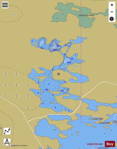 Loch an Duin depth contour Map - i-Boating App