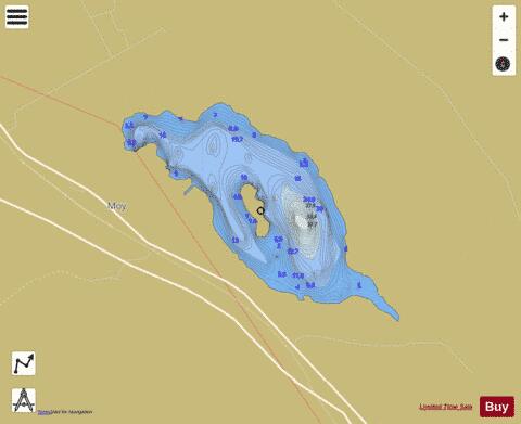 Loch Moy depth contour Map - i-Boating App