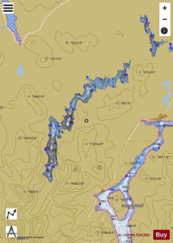 Loch Langavat depth contour Map - i-Boating App