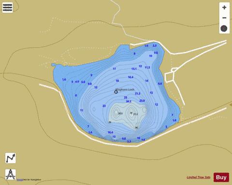 Kinghorn Loch (Forth Basin) depth contour Map - i-Boating App
