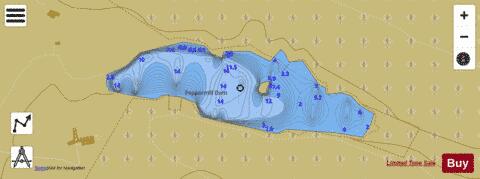 Peppermill Dam (Forth Basin) depth contour Map - i-Boating App