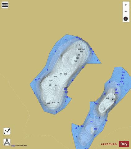 Loch Leoid depth contour Map - i-Boating App
