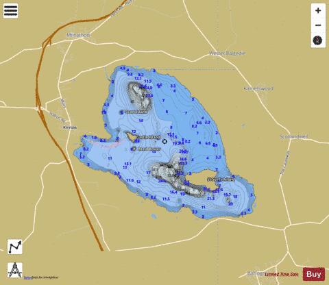 Loch Leven depth contour Map - i-Boating App