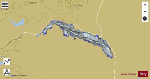 Loch Assynt + Loch Leitir Easich depth contour Map - i-Boating App