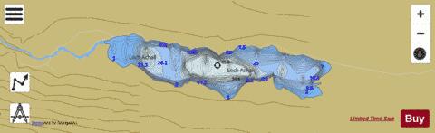 Loch Achall depth contour Map - i-Boating App