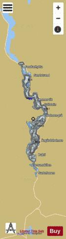Byglandsfjorden depth contour Map - i-Boating App