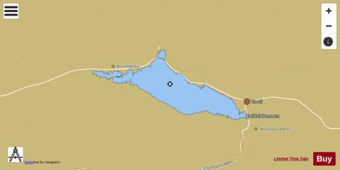 Breiddalsvatnet depth contour Map - i-Boating App