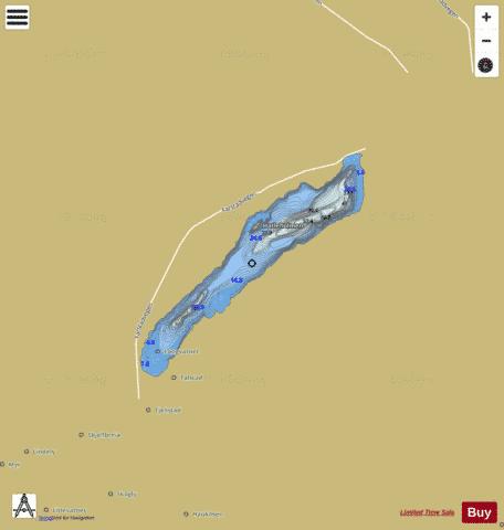 Langvatnet depth contour Map - i-Boating App