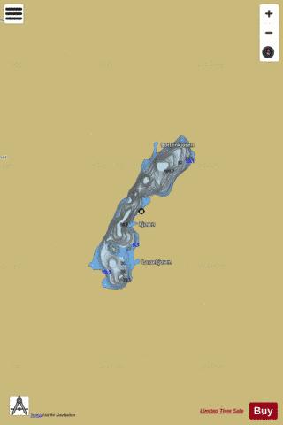 Blåfjellvatnet depth contour Map - i-Boating App