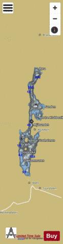Svardalsvatnet depth contour Map - i-Boating App