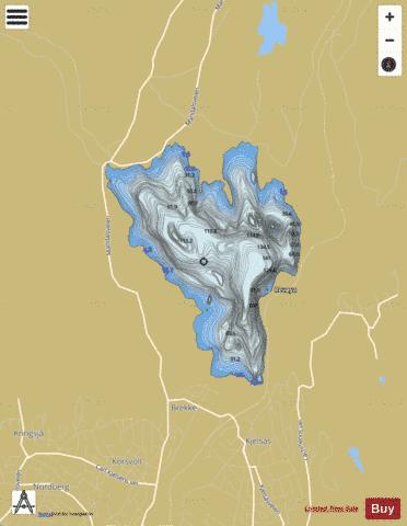 Maridalsvannet depth contour Map - i-Boating App