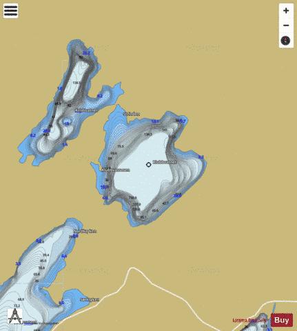 Klubbvatnet depth contour Map - i-Boating App