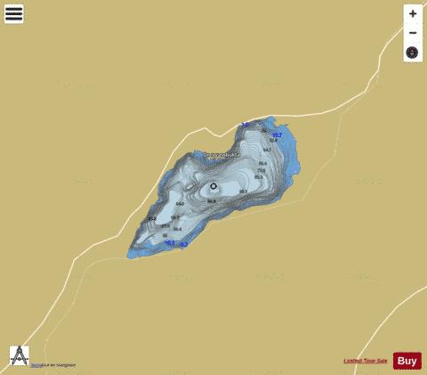 Drevvatnet depth contour Map - i-Boating App