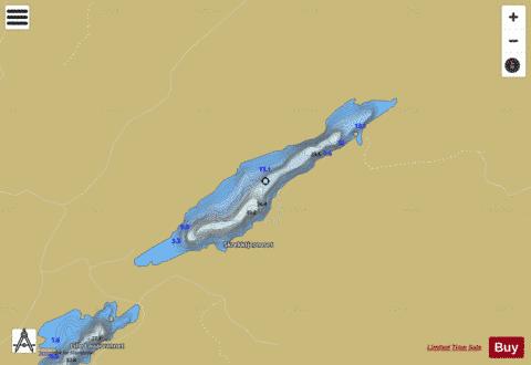 Store Lauarvatnet depth contour Map - i-Boating App