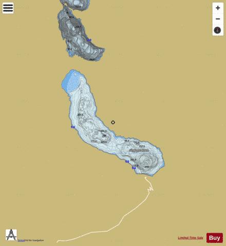 Styggevatnet-Austdalsvatnet depth contour Map - i-Boating App