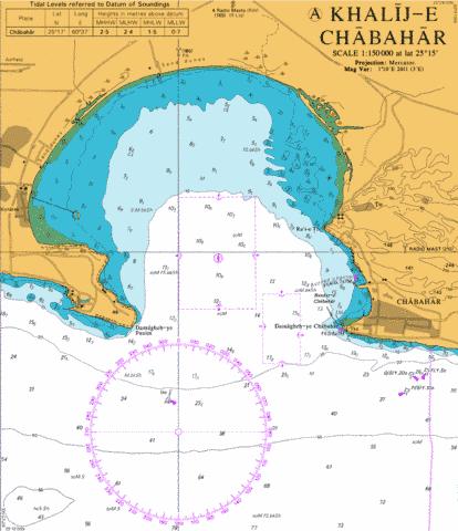 A  Khalij-e Chabahar Marine Chart - Nautical Charts App