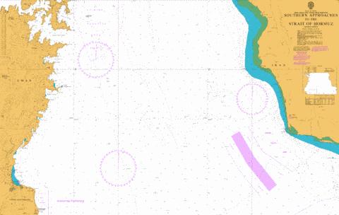 Southern Approaches to the Strait of Hormuz Marine Chart - Nautical Charts App