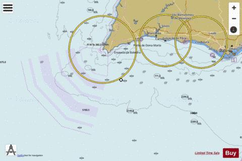 Cabo de Sao Vicente to Faro Marine Chart - Nautical Charts App