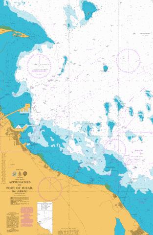 Approaches to Port of Jubail (Al Jubayl) Marine Chart - Nautical Charts App