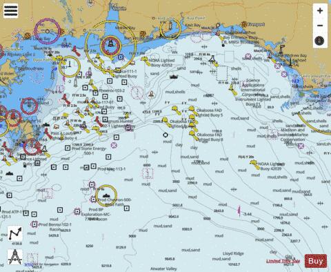 LEASE BLOCK FOR CAPE ST. GEORGE TO MISSISSIPPI PASSES Marine Chart - Nautical Charts App