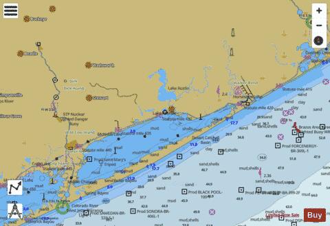 MATAGORDA BAY TO CEDAR LAKES SIDE A Marine Chart - Nautical Charts App
