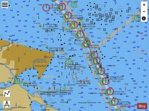 GALVESTON BAY SIDE B INSET 3 Marine Chart - Nautical Charts App