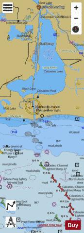 CALCASIEU RIVER AND LAKE SIDE A Marine Chart - Nautical Charts App
