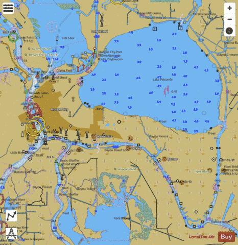 MORGAN CITY INSET SIDE A Marine Chart - Nautical Charts App