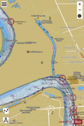 MISSISSIPPI RIVER  KALCO TO BAYOU BATON ROUGE Marine Chart - Nautical Charts App