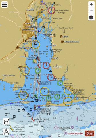 MOBILE BAY ALABAMA Marine Chart - Nautical Charts App