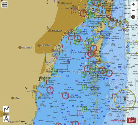 MIAMI TO MARATHON AND FLORIDA BAY PAGE A LEFT PANEL Marine Chart - Nautical Charts App