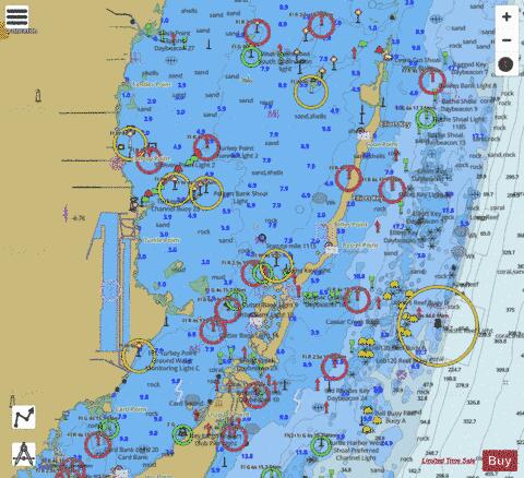 MAIMI TO MARATHON and FLORIDA BAY EXT 1 Marine Chart - Nautical Charts App