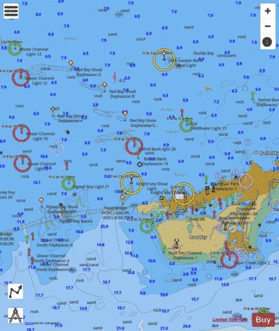 MIAMI TO MARATHON AND FLORIDA BAY PAGE H INSET 8 Marine Chart - Nautical Charts App