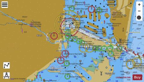 INTRACOASTAL WATERWAY WEST PALM BEACH TO MIAMI Marine Chart - Nautical Charts App