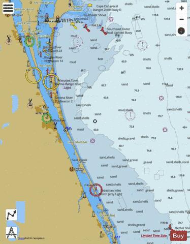 CAPE CANAVERAL TO BETHEL SHOAL Marine Chart - Nautical Charts App