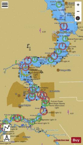 ST JOHNS RIVER RACY PT TO CRESCENT LAKE Marine Chart - Nautical Charts App