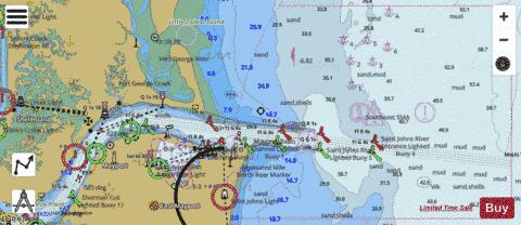 ST JOHNS RIVER ENTRANCE Marine Chart - Nautical Charts App