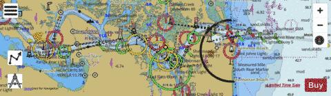 ST JOHNS RVR - ATLANTIC OCEAN TO JACKSONVILLE FL Marine Chart - Nautical Charts App