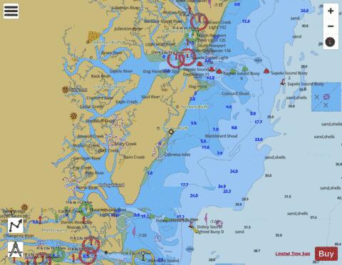SAPELO AND DOBOY SOUNDS Marine Chart - Nautical Charts App