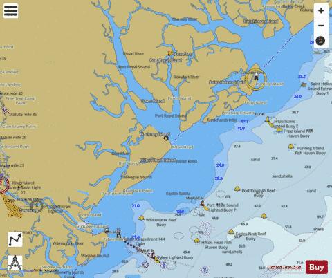 ST HELENA SOUND TO SAVANNAH RIVER Marine Chart - Nautical Charts App