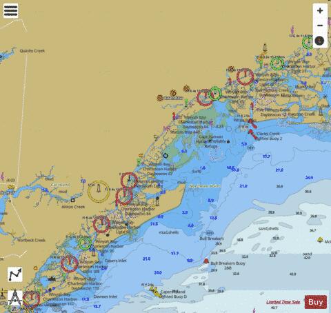 ICW CASINO CREEK TO BEAUFORT RIVER SIDE A Marine Chart - Nautical Charts App